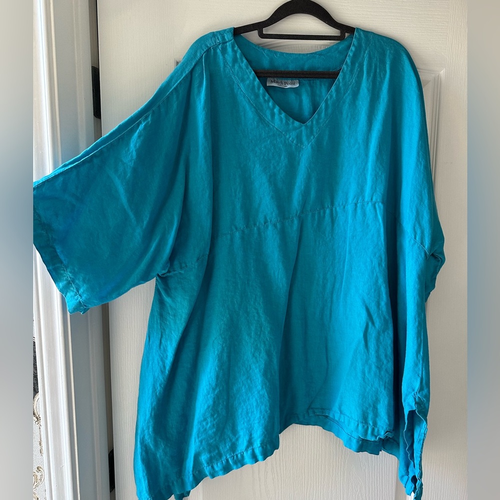 gorgeous turquoise linen tunic